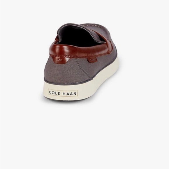 Cole haan men’s grey‎ & brown nantucket penny loafers new size 10.5 brand new main image 6